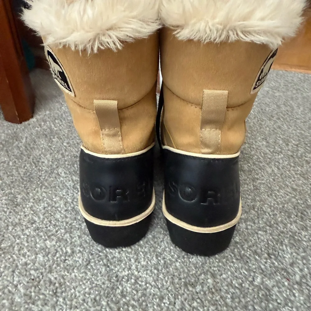 Sorel Womens Tivoli‎ II Tan Suede Waterproof Fleece/Faux Fur Winter Boots 7
